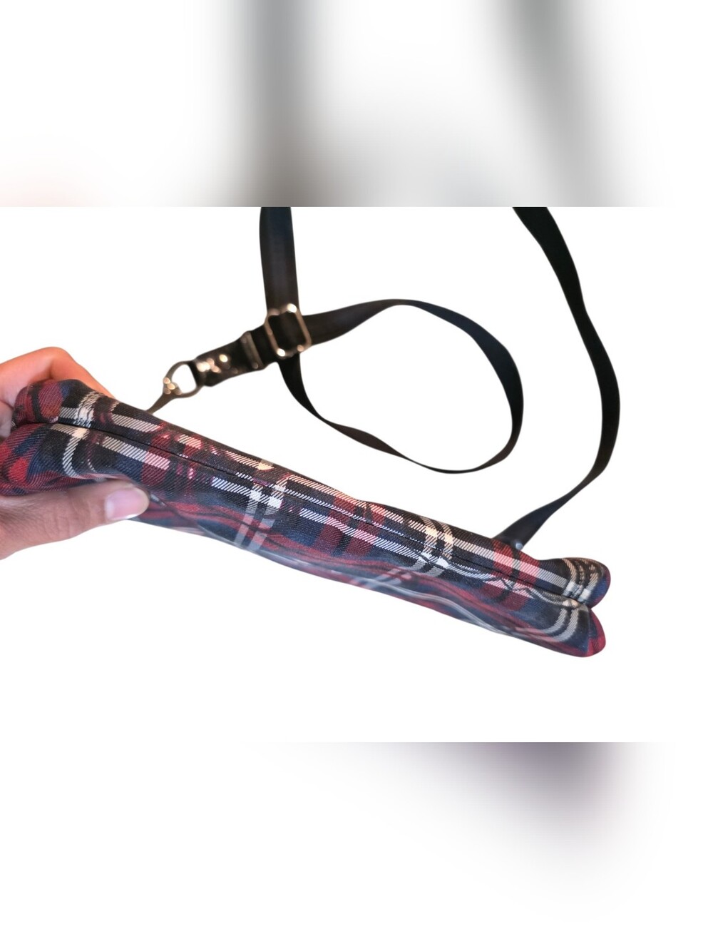 Coach Poppy Plaid Tartan Crossbody Shoulder Bag - Red and Black - Picture 6 of 9